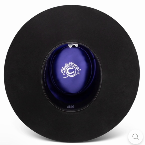 Charlie One Horse Black Hat with Silver Embellishments High Desert - Picture 5 of 11